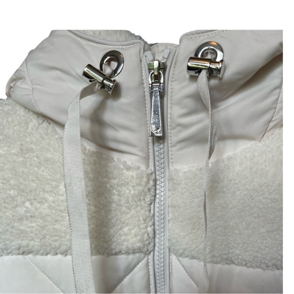 KOOLABURRA by UGG Quilted Mixed Media Sherpa Parka in Winter White Size M - Picture 4 of 8